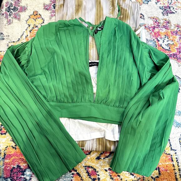 PRETTY LITTLE THING Bundle Pants Crop Top Sizes 6 10 20 NWT Glam Modern Party - Picture 1 of 10